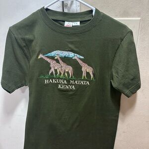 Green Safari-Themed Short Sleeve Tee